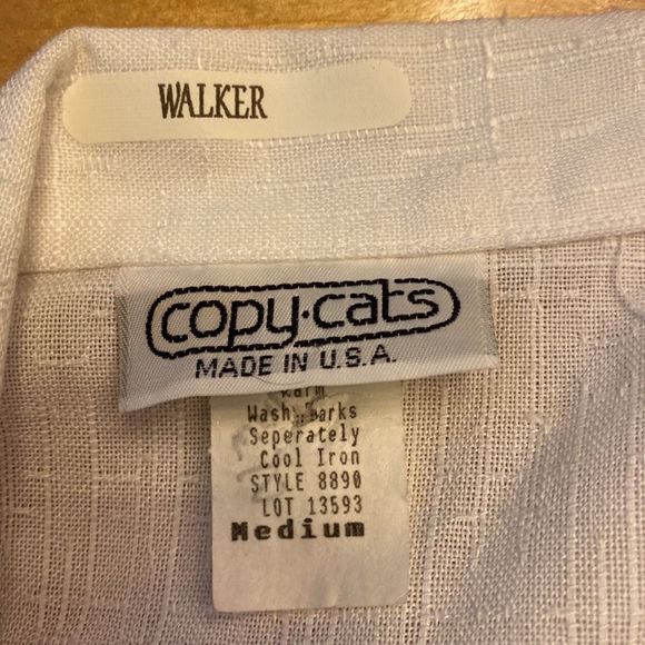 VINTAGE copycats white “linen” blazer - Picture 5 of 7